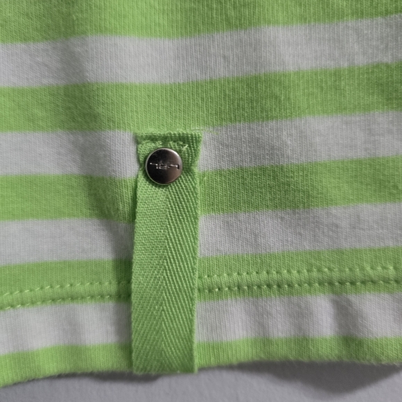 Lauren Ralph Lauren Green Striped Top M - Picture 4 of 9